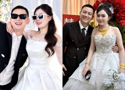 Ngọc Trinh đeo vàng "đỏ tay" trong đám cưới với Hoài Lâm ở quê
