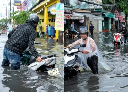 TPHCM ngập nặng sau mưa lớn: Loạt phương tiện chết máy, nước tràn vào cả xe buýt