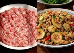 Nhà còn đúng ít thịt băm, tôi thử kết hợp với thứ này và có ngay món ăn lạ miệng, cực tốn cơm