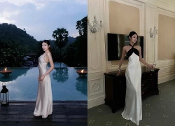 Tôn dáng tinh tế với đầm lụa