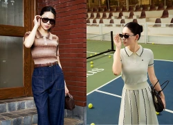 Phối đồ thu 2026 sành điệu nhưng thoải mái với áo polo dệt kim