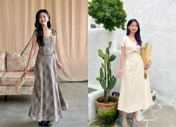 Chân váy ca rô trở lại khiến nàng mê đắm