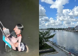 Cô gái 19 tuổi bất ngờ bỏ lại túi xách nhảy xuống nước, đại úy công an lao xuống cứu