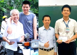 Nam sinh từng được bố 80 tuổi đưa đi thi lớp 10 thành thủ khoa học sinh giỏi Hà Nội