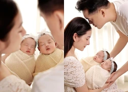 Hai bé gái sinh đôi kháu khỉnh nhà Dương Khắc Linh - Sara Lưu