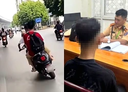 Hai nam sinh 15 tuổi lạng lách 'chóng mặt' trên đường ở Hà Nội, mẹ bị phạt 9 triệu đồng
