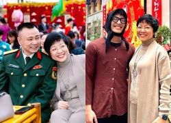 Bức ảnh mẹ con MC Thảo Vân chụp cùng NSND Tự Long gây chú ý