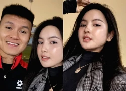 Chu Thanh Huyền lộ diện cổ vũ Quang Hải hết mình, nhan sắc ra sao giữa lúc bị chê phụ thuộc vào app sống ảo?