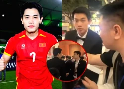 Đình Bắc bị nhân viên an ninh chặn cửa không cho vào, có hành động ngỡ ngàng