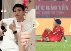 Đoàn Văn Hậu chấn thương, Doãn Hải My tinh tế trấn an, trao nụ hôn ngọt ngào