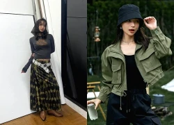 Làm chủ trang phục sắc xanh rêu thời thượng