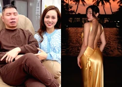 NSND Công Lý bị vợ trẻ 'dìm hàng', hoa hậu Lương Thùy Linh lưng trần gợi cảm