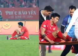 Văn Hậu chấn thương phải rời sân bằng cáng