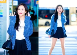 Jisoo (BLACKPINK) khoe triệt để đôi chân thon khi ra sân bay