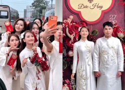 Tuyển thủ Đức Huy và MC Mù Tạt cực tình trong lễ cưới, cô dâu rạng rỡ như hoa giữa dàn phù dâu xinh đẹp