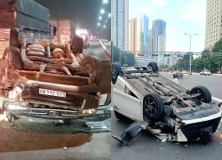 3 người thoát chết sau vụ lật ô tô trên dốc cầu ở TPHCM