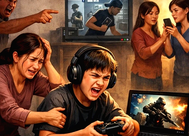 Bất lực vì em trai nghiện game