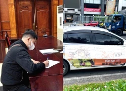 Công an Hà Nội xử lý người dán quảng cáo cờ bạc trá hình trên ô tô