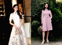 Váy sơ mi chiết eo, sơ mi họa tiết tuy đơn giản nhưng đẹp xuất sắc