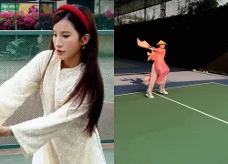 Đua nhau mặc áo dài chơi pickleball dịp Tết