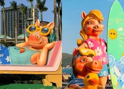 Linh vật ngựa 'thư giãn' ở Quy Nhơn gây sốt