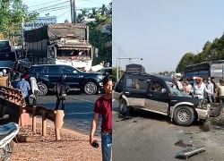 Xe tải vượt ẩu gây tai nạn liên hoàn giữa 5 ô tô ở Đồng Nai