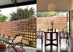 Ý tưởng hàng rào gạch lấy gió cho ngôi nhà thôn quê