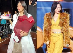 Mỹ Tâm cười tươi rói vì bị 'đánh úp' trong ngày đặc biệt