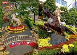 Ngắm dàn linh vật độc đáo ở đường hoa "khu nhà giàu" TPHCM