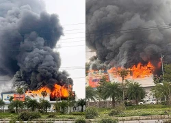 Nhà xưởng tại cụm công nghiệp ở Ninh Bình bốc cháy dữ dội