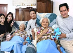 Vợ chồng Lý Hải đưa 4 con về quê thăm bà nội hơn 100 tuổi