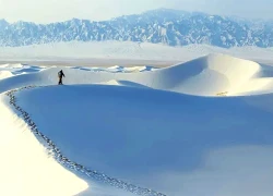 Du lịch cuối mùa đông "săn" tuyết sa mạc độc lạ