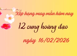 Bảng xếp hạng may mắn 12 cung hoàng đạo 16/2/2026: Bảo Bình hoàn hảo 10 điểm ngày 29 Tết
