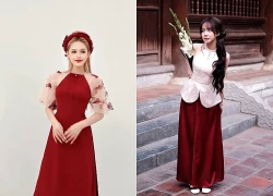 Hóa nàng xuân tinh khôi với sự kết hợp giữa sắc đỏ và trắng