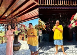 Nam nghệ sĩ đón Tết ở cơ ngơi 10.000 m2, đẹp như khu nghỉ dưỡng, hoa phủ kín nhà