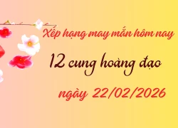 Bảng xếp hạng may mắn 12 cung hoàng đạo 22/2/2026: Kim Ngưu cực may mắc với nhiều cơ hội