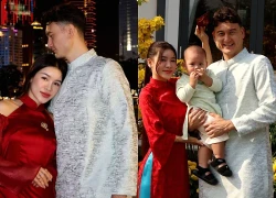 Gấp 3 visual Tết: Thủ môn Lâm Tây ôm con trai cưng, Yến Xuân vững phong độ nàng WAG quyến rũ nhất làng bóng đá