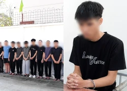 18 thanh thiếu niên đi 9 mô tô lạng lách, ném chai bia trên đường