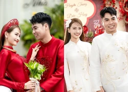 Ảnh nét căng: MC Mù Tạt đeo vàng nặng trĩu lên xe hoa cùng tuyển thủ Đức Huy,"nắn chồng" cực gắt ngay đêm tân hôn