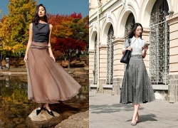 Diện mạo mùa xuân tươi sáng từ chân váy dáng dài