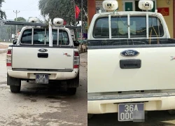 Xử phạt tài xế ô tô biển xanh chở hàng cồng kềnh