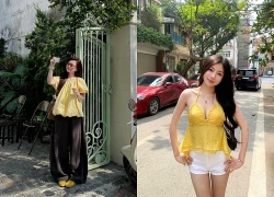 Đón nắng cùng sắc vàng với những kiểu áo cách điệu nữ tính