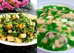 Nấu các món ăn với 3 loại rau giúp làm dịu hỏa khí gan, kích thích chức năng tỳ vị, bổ sung vitamin... cho cơ thể