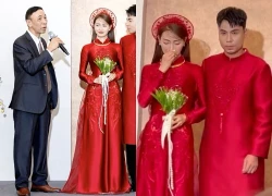 MC Huyền Trang Mù Tạt hài hước hỏi "vàng hôm nay bao nhiêu rồi ạ" ngay khi mẹ chồng trao quà cưới