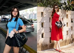 Phá cách cùng túi xách bản to, chiếm trọn tâm điểm phố đông