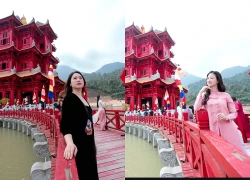 Tòa tháp đỏ rực, lung linh về đêm, cách Hà Nội 140km gây sốt mạng xã hội