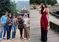 Vợ chồng Mạnh Trường đi chùa với Huyền Lizzie, hoa hậu Ý Nhi quá sexy