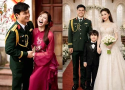 Xôn xao ảnh đám hỏi của Hòa Minzy và Đại úy Thăng Cương