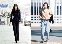 Quần jeans ống rộng vào tay Jennie cũng thành sang chảnh tới từng set đồ