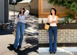 Áo trắng và quần jeans xanh: Bộ đôi kinh điển có tới 4 cách mặc trong mùa hè
